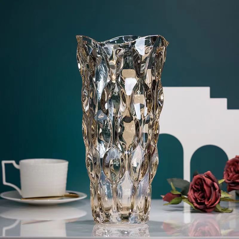 Bohemian minimalist transparent glass vase, high-end home hydroponic vase, ins style, high-appearance-level decorative item Application Scenario