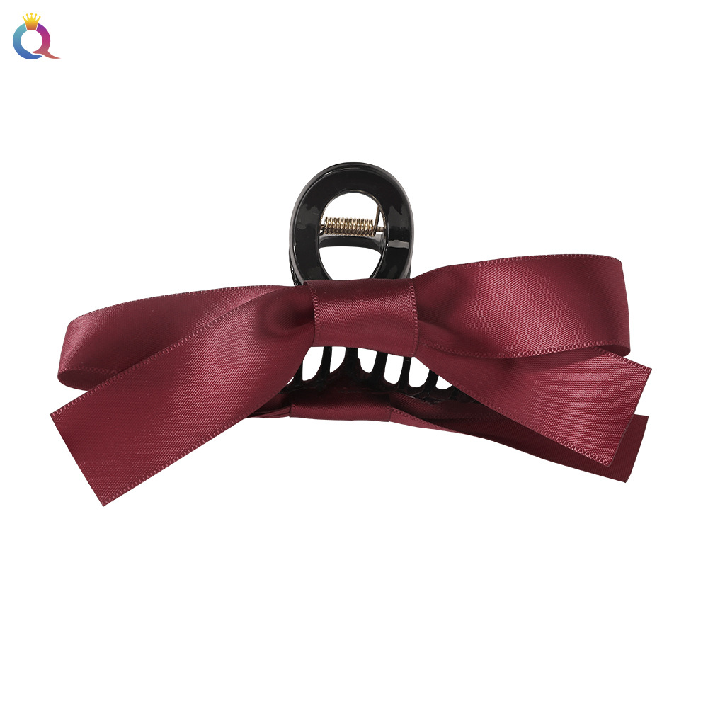 Qiyue Korean bow hairpin, back clip, internet-famous style shark clip women's headwear, elegant large hair accessory Item Picture