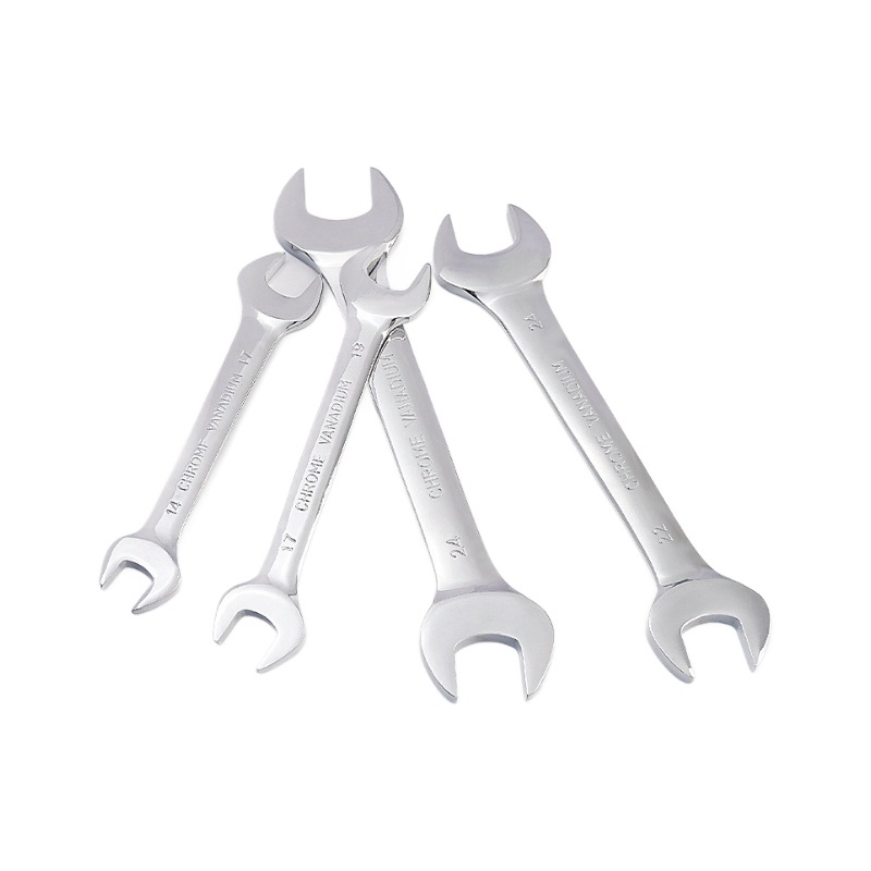 Wholesale of chromium-vanadium steel mirror surface dual-purpose manual open-end wrench sets for auto repair Item Picture