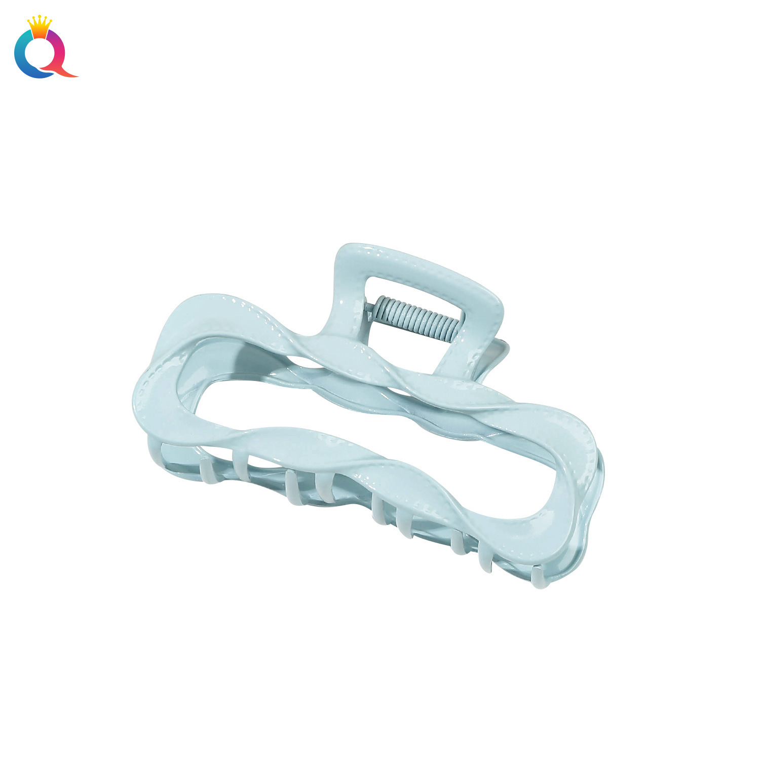 Qiyue metal hair clips, square plate hair grabbers, high-end shark clips, women's colorful ponytail clips, hair accessories wholesale Item Picture