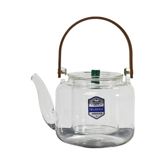 This thickened apple glass teapot is heat-resistant and can be used for heating and boiling. It is an electric ceramic stove for health preservation and can be used for boiling water over an open flame Item Picture