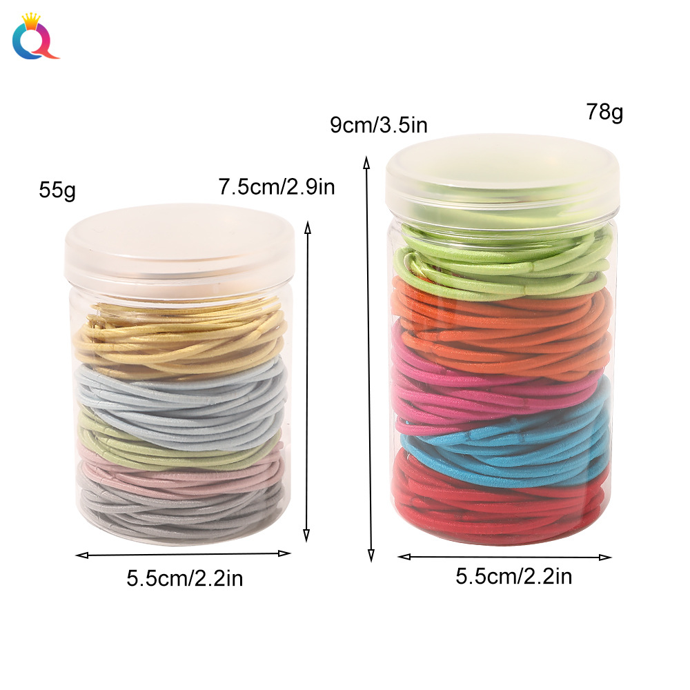 Qiyue Hyuna Colorful canned hair ties, popular simple hair ties, high-elasticity hair bands and hair accessories wholesale Application Scenario