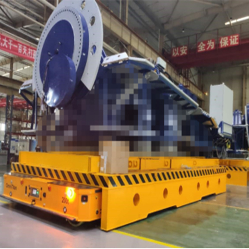 Heavy-duty AGV guided vehicle, autonomous mobile robot, steel pipe material transportation and handling vehicle for steel plant, omnidirectional trolley details Picture
