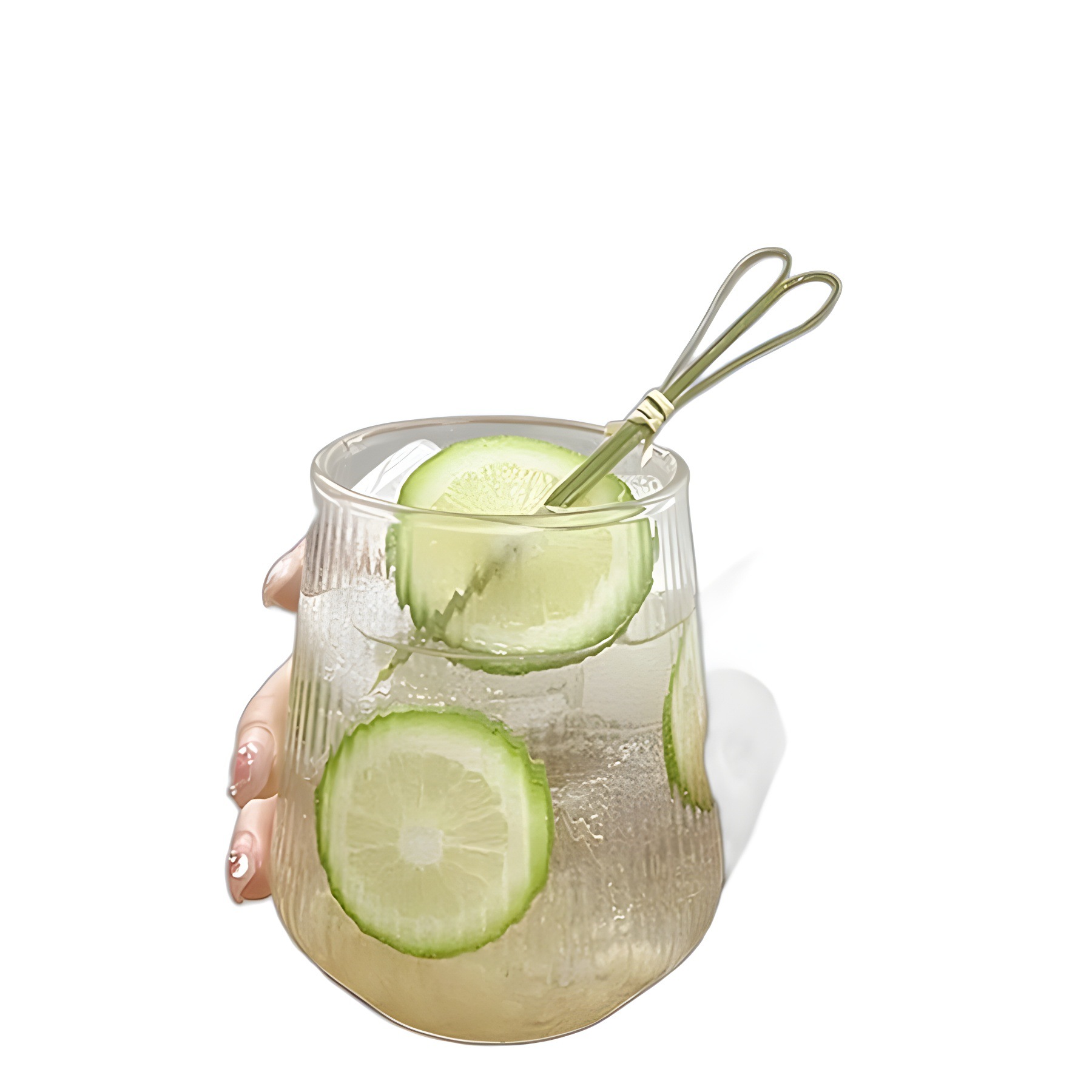 High-appearance-level glass drinking cups, fruit tea cups, ins-style household summer cold drinks, juice drink cups, coffee cups Item Picture