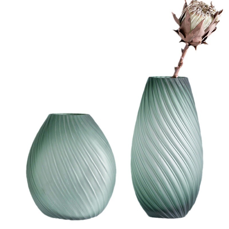 Light luxury high-end large vase floor-standing display, living room flower arrangement, Penghu Bay new high-end dining table glass display with a sense of sophistication Item Picture