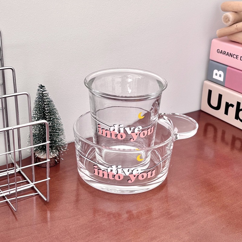 In 2025, make your own girlish heart glass cups, cold brew coffee cups, couple water cups, best friend breakfast cups and milk cups Specification drawing