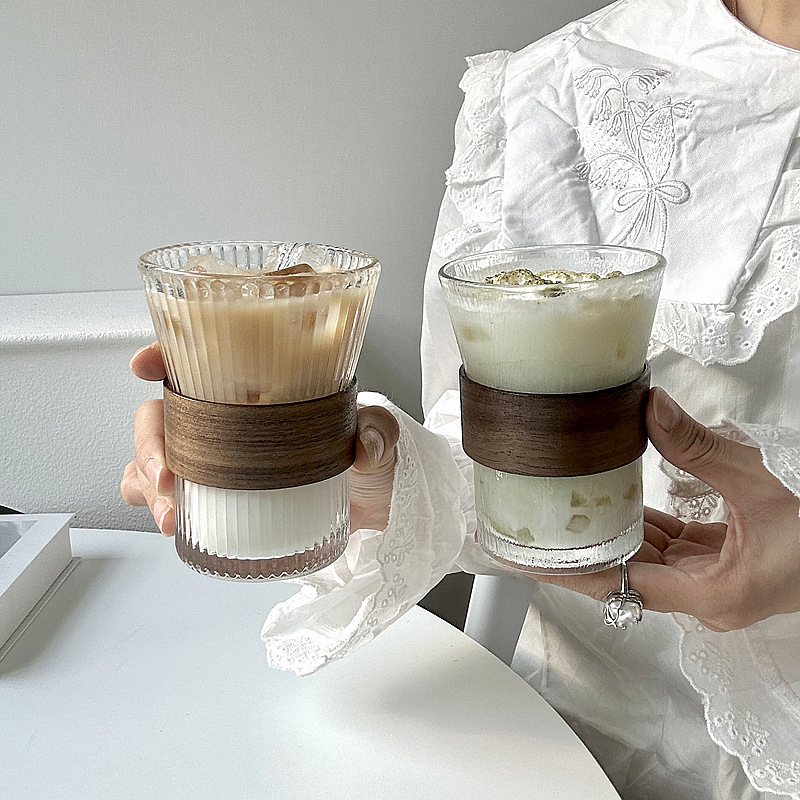 ins hand-brewed hanging coffee cup, heat-insulating glass cup, iced Americano cup, latte cup, drinking cup, household high appearance level details Picture