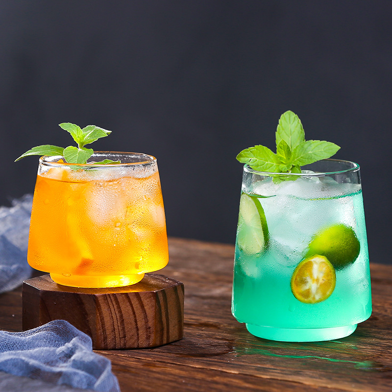 New Fuji Mountain Cup, popular glass cold drink cup, juice cup, bar sparkling water cup, whisky cocktail cup batch Specification drawing