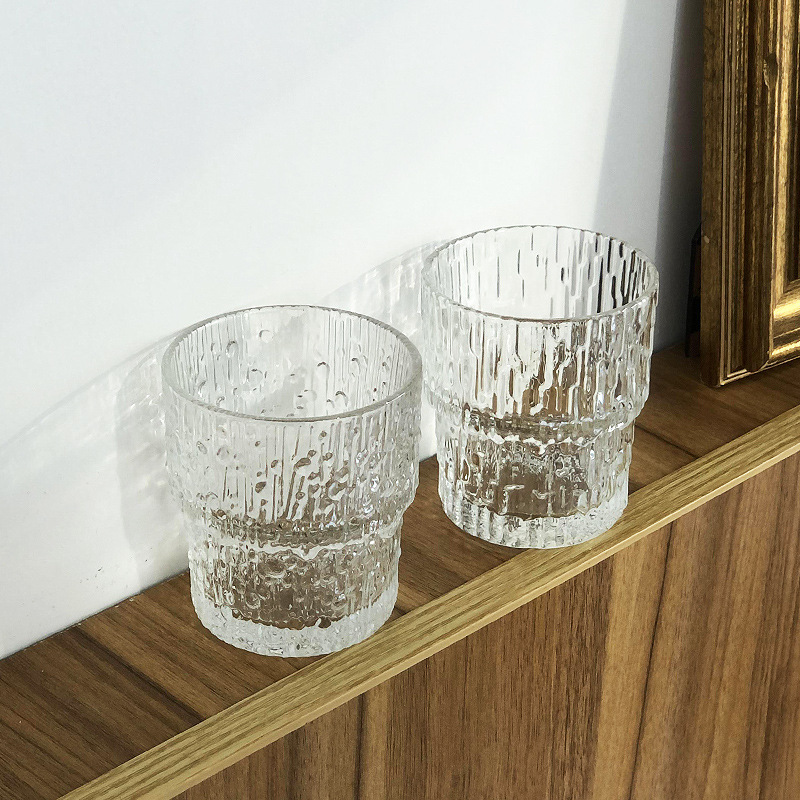 Internet-famous InS-style Nordic whisky glass, spirits beer glass, glass, water drop raindrop, high-end glass details Picture