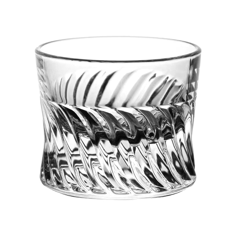 Light luxury glass spirits, Japanese engraved light luxury whisky glass, wide-mouthed thickened engraved whisky glass Item Picture