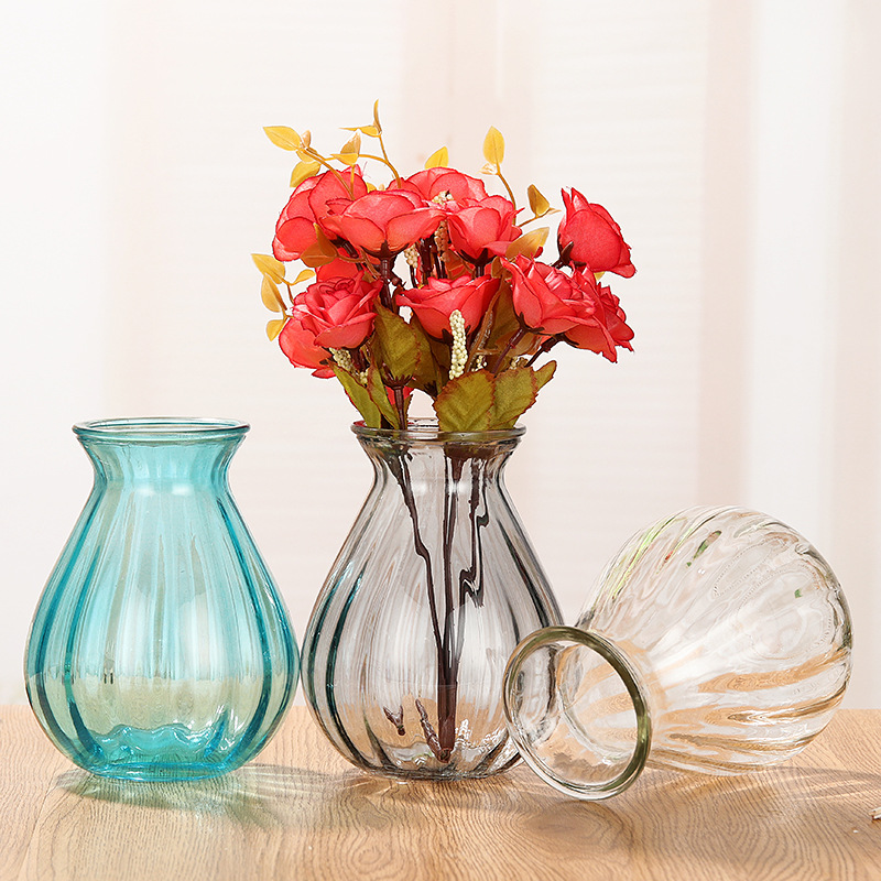 Glass vases, Nordic simple transparent vase, American decorative items, hyacinth flower vases, living room decorative items, small vases details Picture