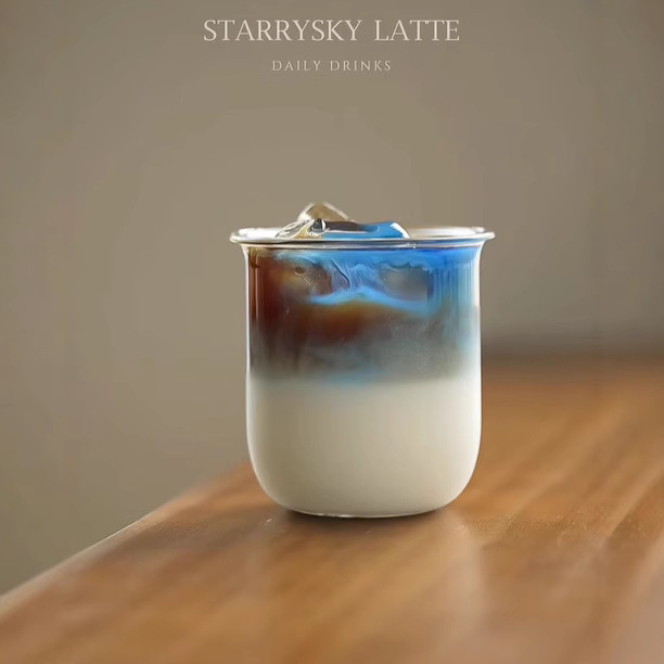 Customized InS-style glass cups, high borosilicate water cups, heat-resistant glass cups, and Korean-style cups details Picture
