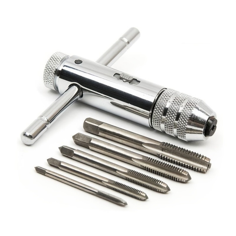 Adjustable ratchet tap wrench, winch tap wrench, T-shaped extended tap, reamer tap tool undefined