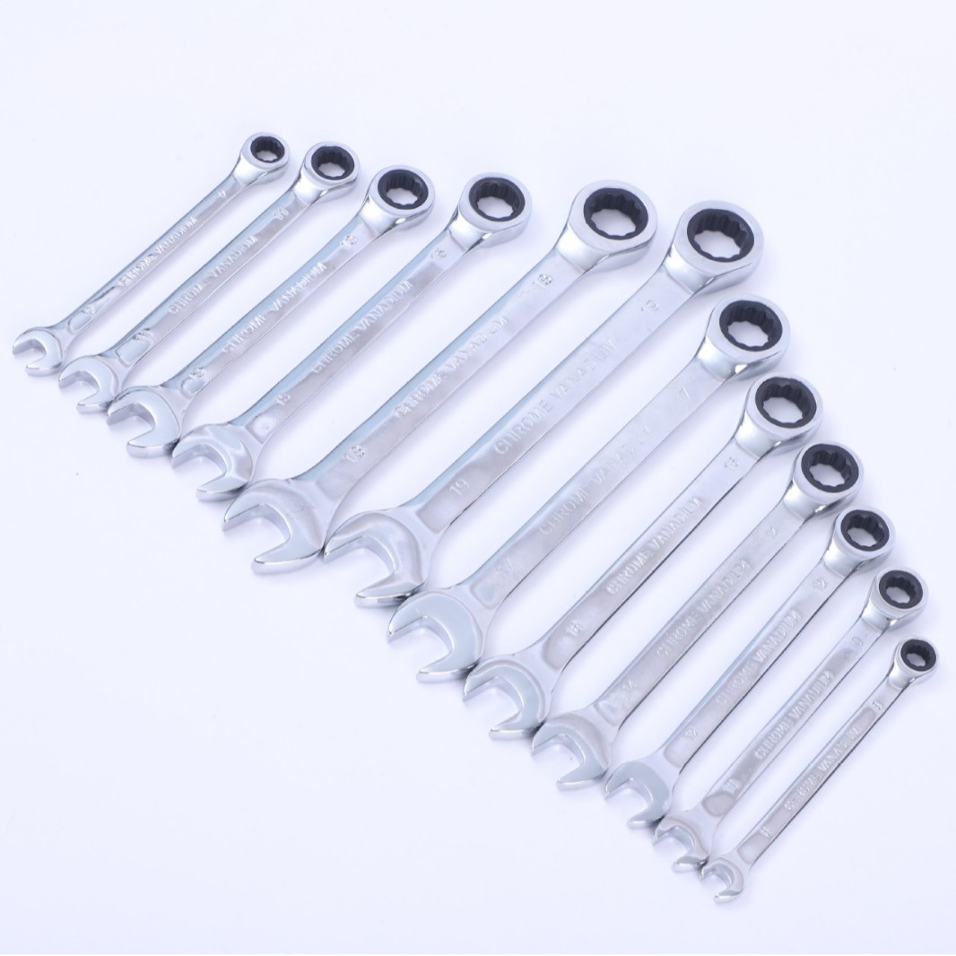 Industrial-grade fast ratchet wrench, 72-tooth oscillating ratchet, anti-rust electroplated bright surface, 72-tooth dual-purpose wrench, chromium-vanadium steel details Picture