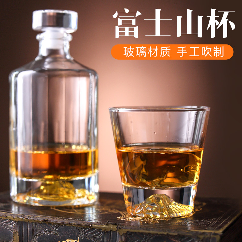 Lizun Creative thickened glass volcano cups, whisky cups, Western-style wine cups, restaurant, bar, KTV water cups, beer cups details Picture