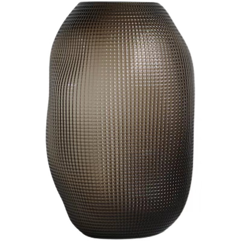 Modern minimalist Chinese-style living room dining table, artificial flower vase, decorative item, floral arrangement, home glass vase Item Picture