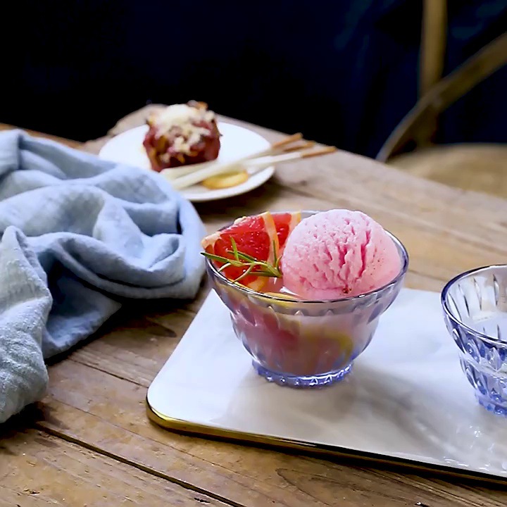 Dessert glass bowl, ice cream bowl, fruit yogurt ice cream bowl, exquisite internet-famous glass salad bowl, snack bird's nest bowl Specification drawing