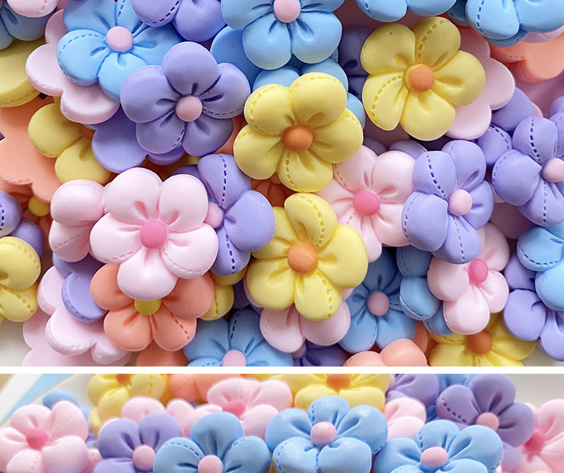 Flower accessories, hair clips, hair accessories, headwear, cream glue accessories, materials, diy handcrafted hair clips, resin accessories from Yiwu Specification drawing