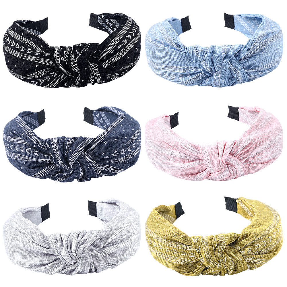 Qiyue Korean fabric large bow wide edge hair band, wide edge headband, hair clip and hair accessory wholesale E7 details Picture