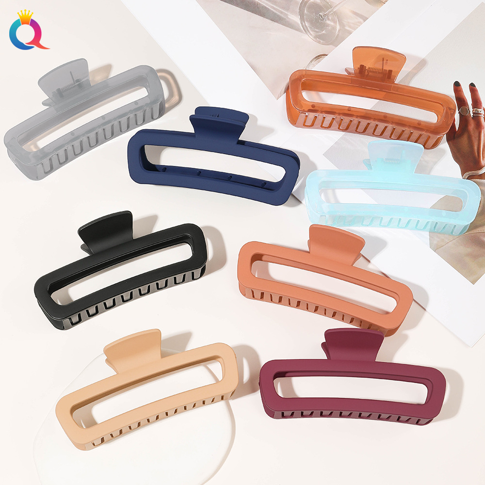 Qiyue large hair clips, women's hairpins, shark clips, high-end hairpins, trapezoidal back head hair clips, hair accessories wholesale Specification drawing