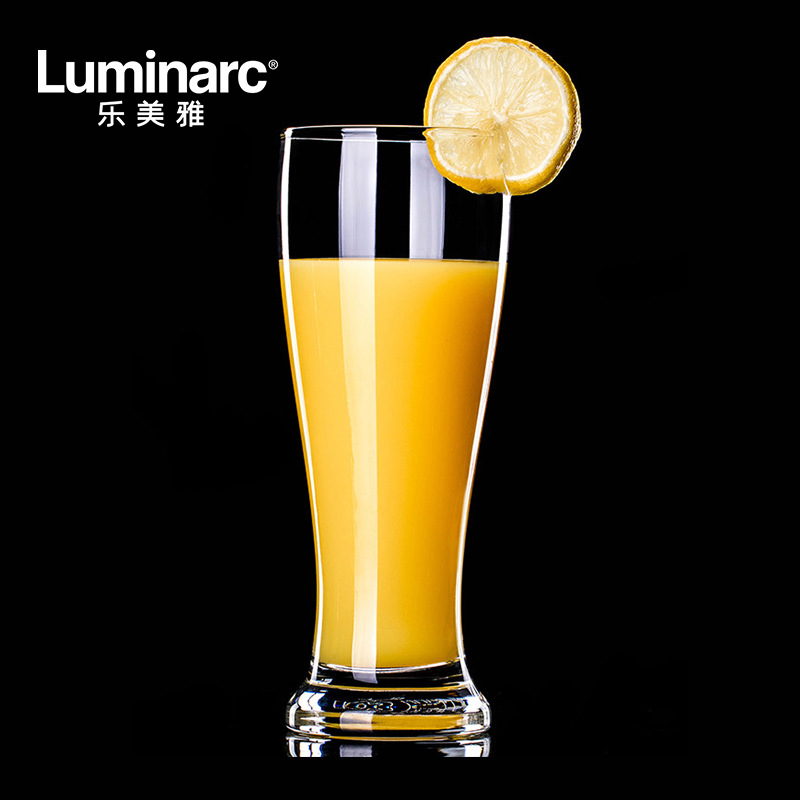 Lemeiya Beer Castle straight water glass, craft beer glass, transparent glass sparkling wine glass, juice drink glass full figure