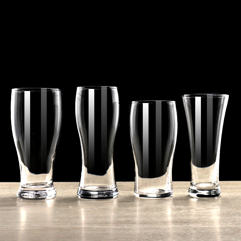 Transparent glass craft wheat beer mug, cashew juice draft beer cup, restaurant water bar Hercules cup LOGO details Picture