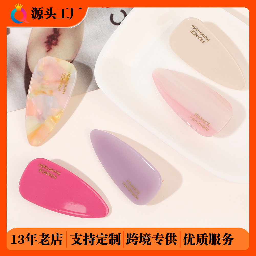 Qiyue's new pink hair clips with a girlish style, simple and elegant, cute bangs clips, hair clips, hair accessories and headwear full figure