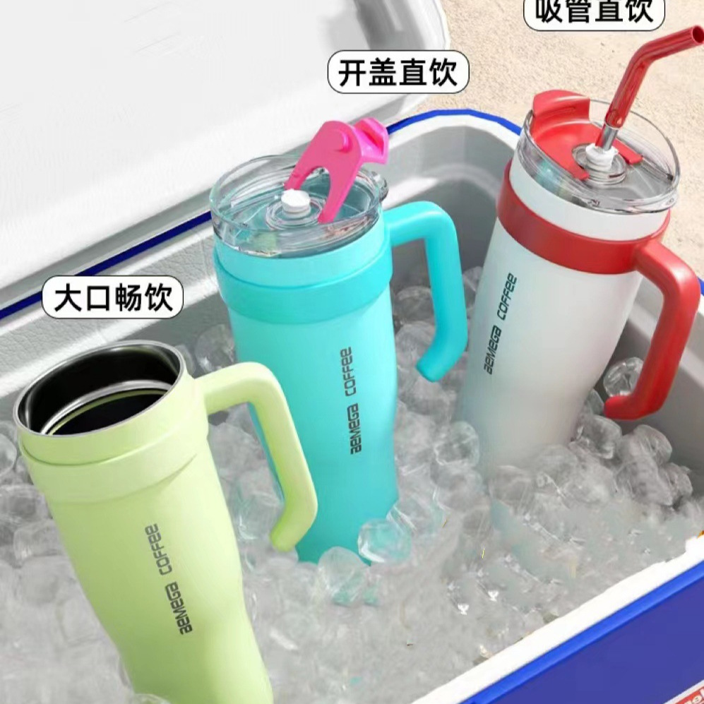 Bingba Cup Cross-border 304 stainless steel car Cup Outdoor Portable large-capacity water Cup 40oz car Straw Water cup Application Scenario