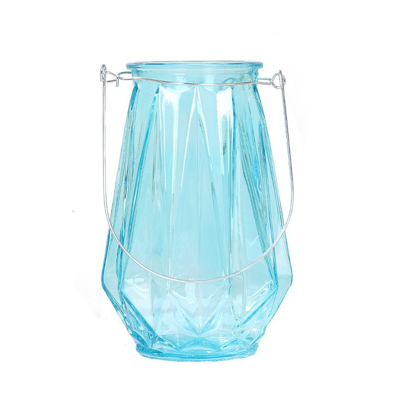 Modern, simple and creative glass vases, colorful transparent origami vertical corrugated living room decorative items, hydroponic flower arrangement vases Item Picture