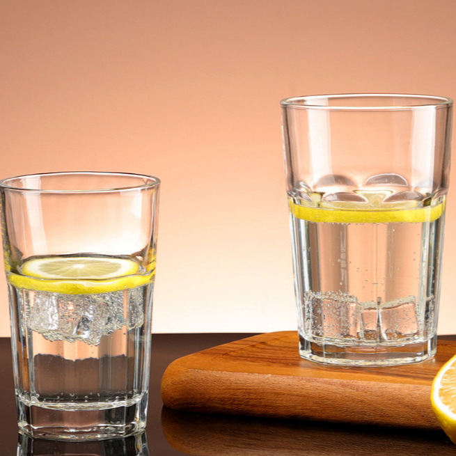 Thickened straight Bumanto cold drink cup, restaurant juice cup, heat-resistant tea star anise cup, lemon tea glass water cup Specification drawing