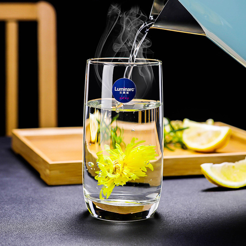 Lemeiya transparent glass Cup Home Set, drinking cup, Milk and Juice cup, Egg Cup, ins Tea Cup 6-piece set full figure