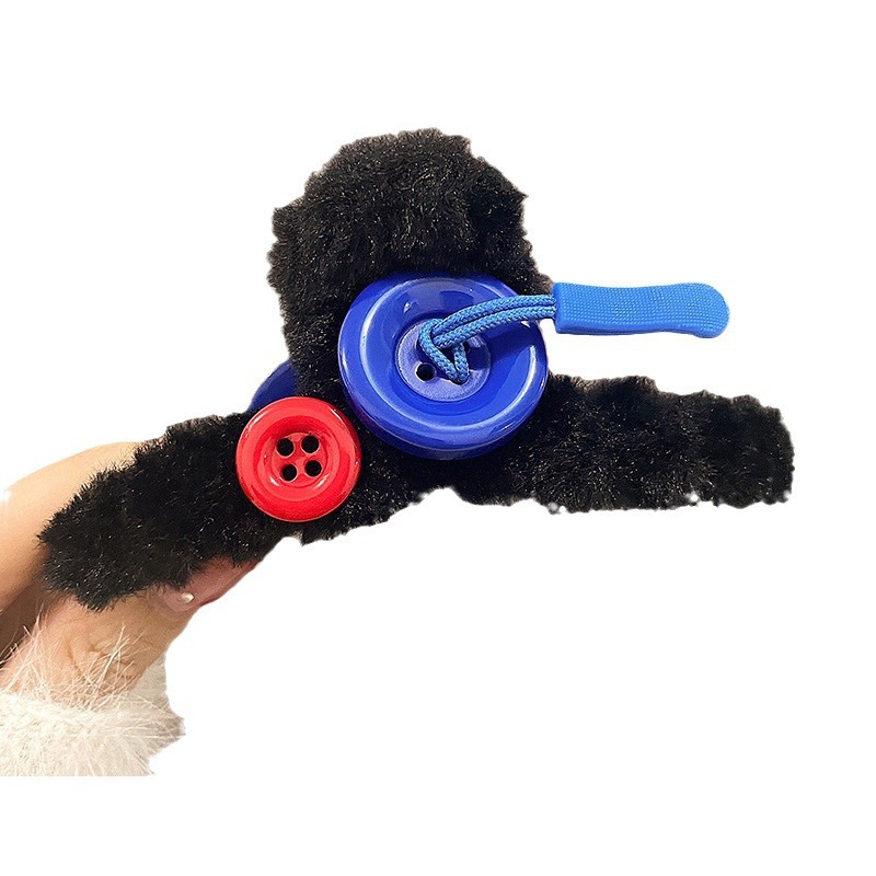 Spring and summer plush grappling clips, button hair clips, female shark clips at the back of the head, large updo hair accessory, elegant hair clips, hair grips Item Picture