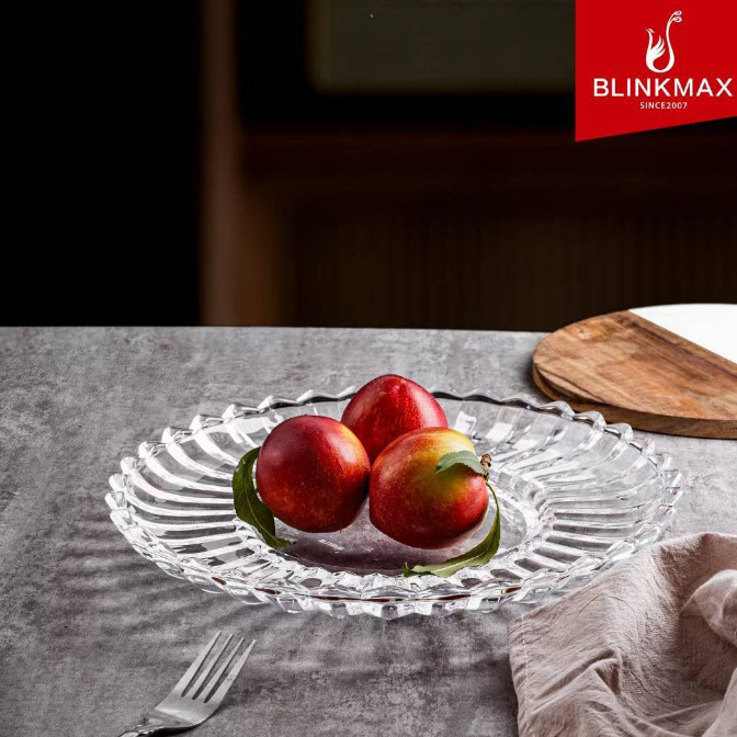 Lizun fruit platters, dried fruit platters, glass candy platters, dessert platters, creative high-legged fruit platters, living room KTV reception Specification drawing