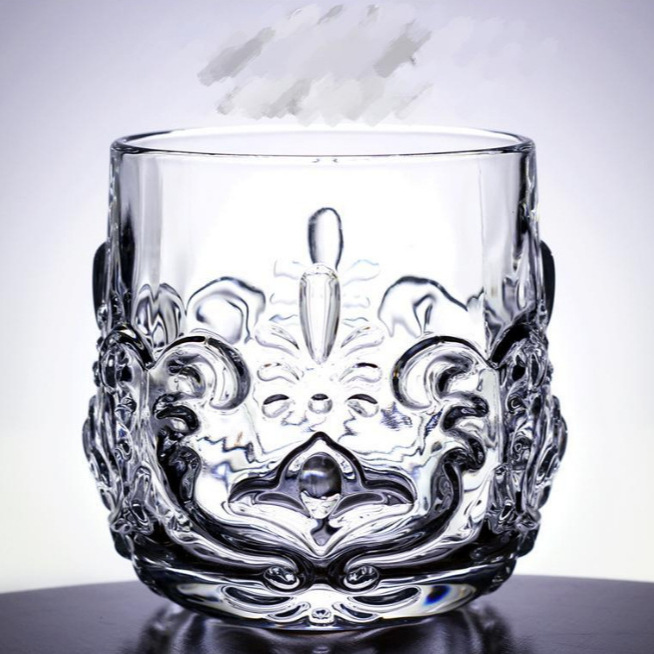 Whisky wine glasses for home use, European crystal glass wine glasses, creative ins style octagonal beer glass bar set Specification drawing