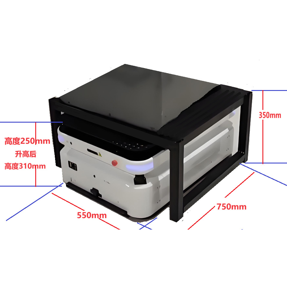 AGV transport carts, factory logistics, warehouse automatic obstacle avoidance, industrial lifting and handling robots, warehouse and distribution home Specification drawing