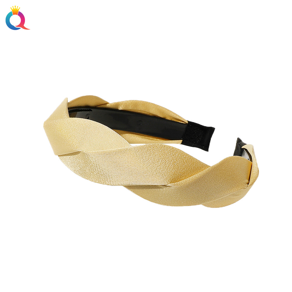 Qiyue Cross-border twisted hair Band, small fragrance style, high-end headband, face washing, hair pressure, high top of the head, hair hole, hair accessories wholesale Item Picture