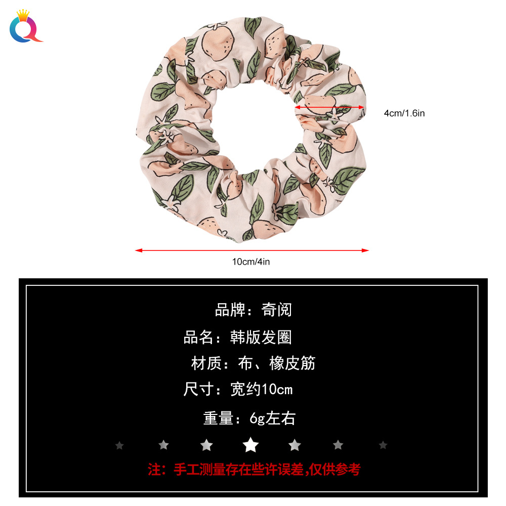 Qiyue's fruit-flavored summer ~ Cute avocado and peach hair bands bm fabric large intestine hair bands Forest-style hair accessories Application Scenario