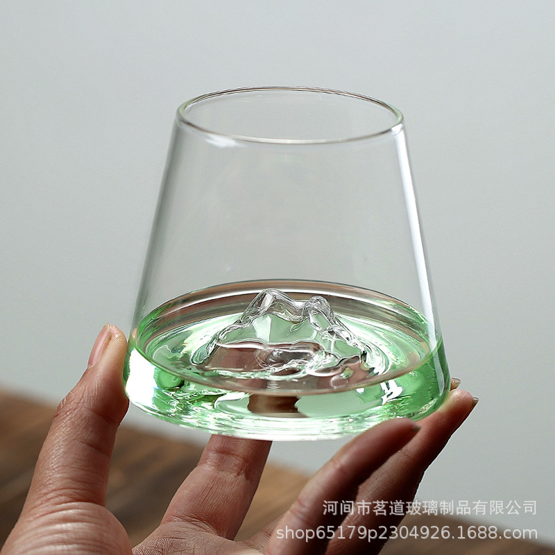 Fuji Mountain high borosilicate glass cups, vintage water cups, coffee cups, whisky glasses, volcano cups, sizes Application Scenario