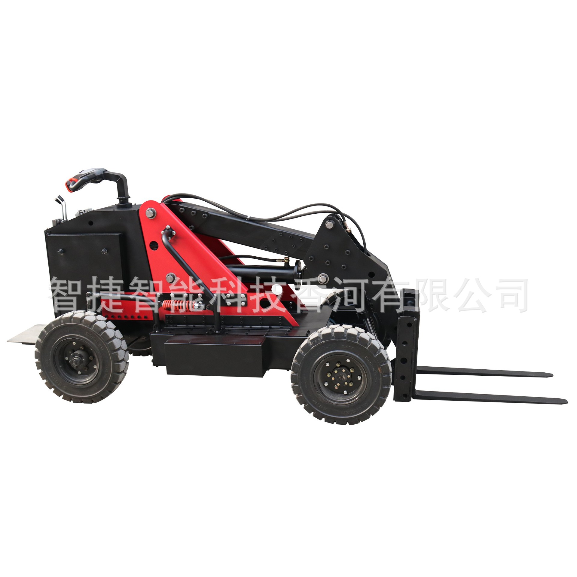 Off-road forklift, Jiangang electric remote-controlled ground ox, lithium battery stacker forklift Item Picture