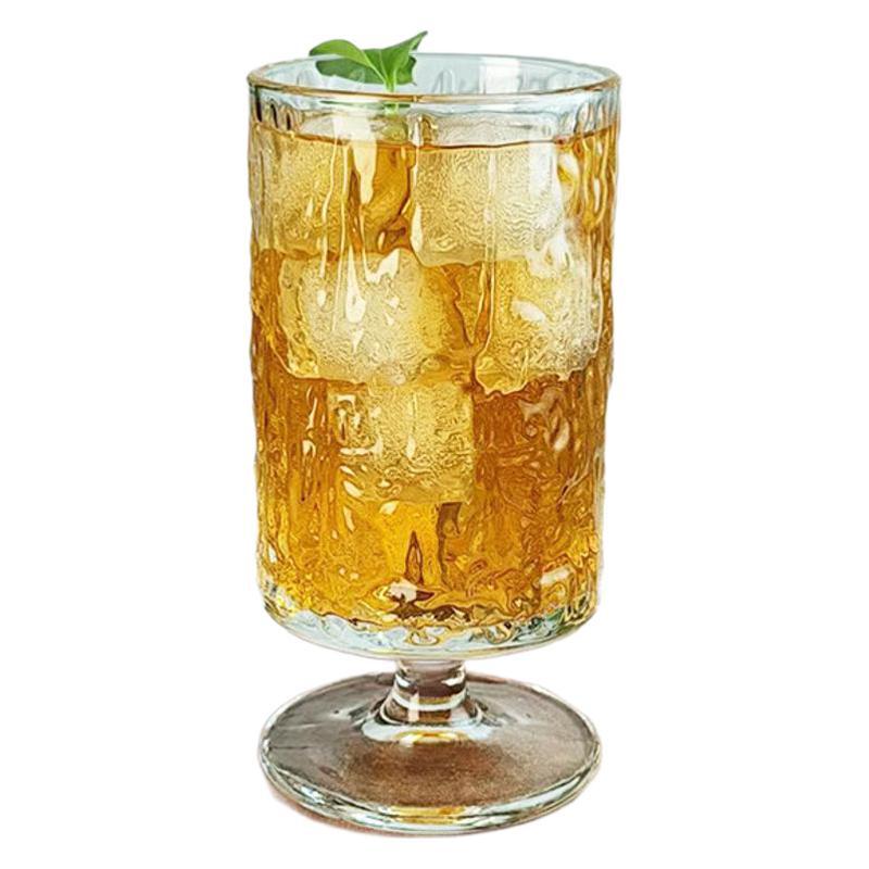 Bark-patterned highball cups, ins household glass cups, coffee cups, juice cups, sparkling water cups, beverage cups, whisky cups Item Picture