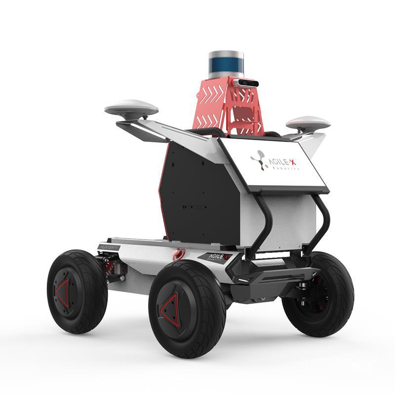 The open-source kit for unmanned robot driving, Autokit, is a heavy-duty ROS trolley with a line-controlled chassis Application Scenario