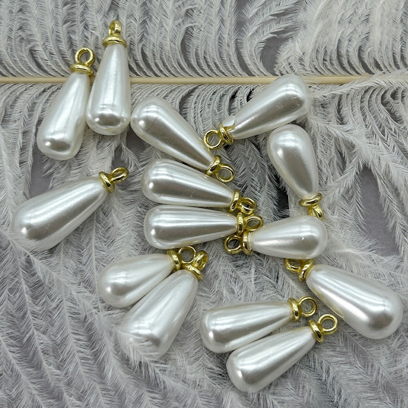 Simulated abs teardrop pearl pendant, diy necklace, bracelet, string, earrings, earring accessories, handcrafted material accessories Specification drawing