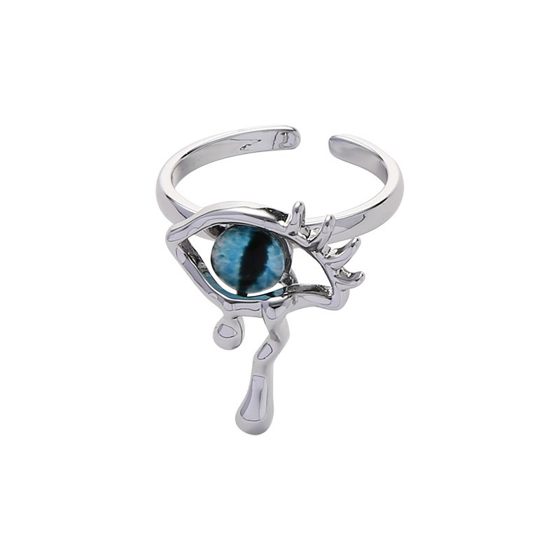 Cool and stylish Devil's Eye Cat Pupil Opening ring, a niche design for women's cold style, fashionable and individual, versatile ring Item Picture