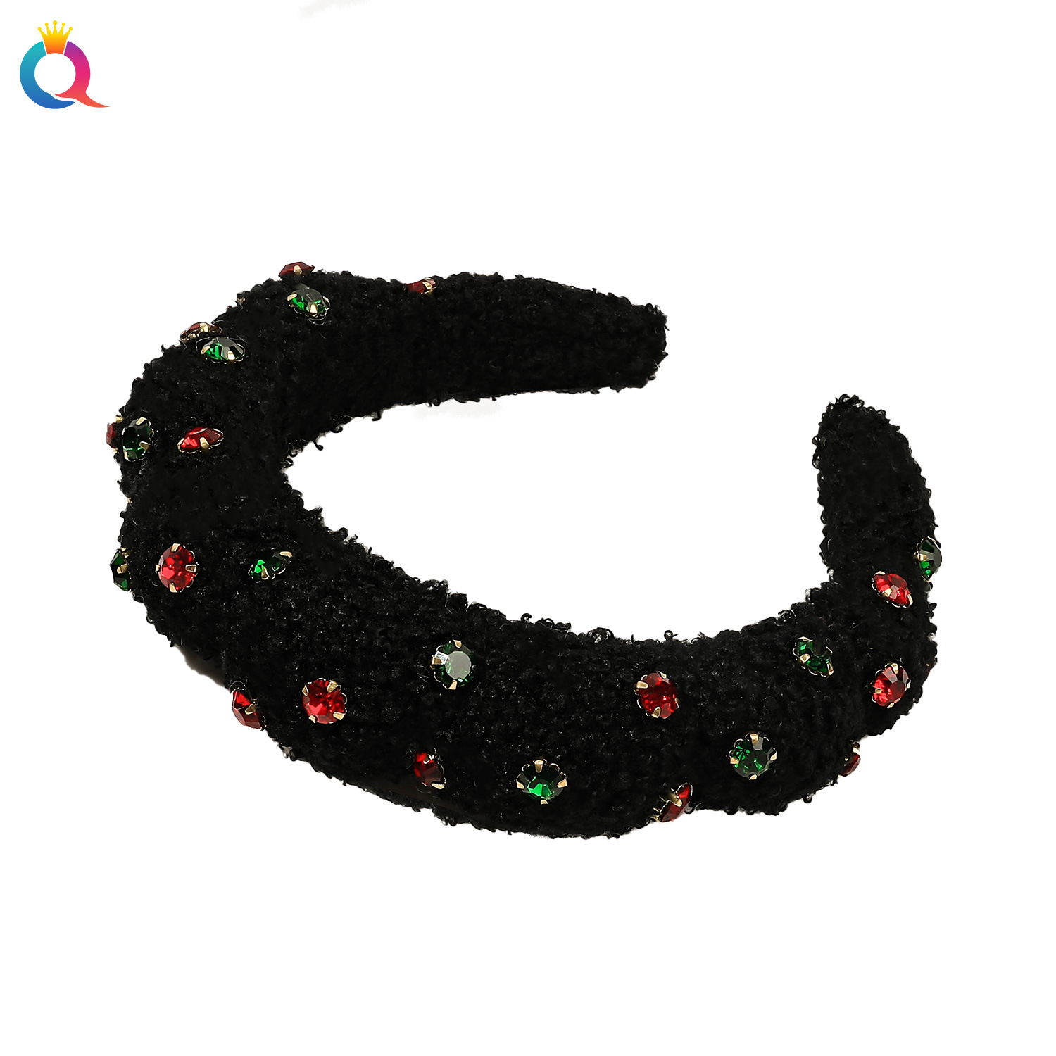 Qiyue Cross-border Autumn and Winter High Skull Top plush hair band for Women, high-end pressure-sensitive hair and face wash pearl headband hair Accessories wholesale Item Picture
