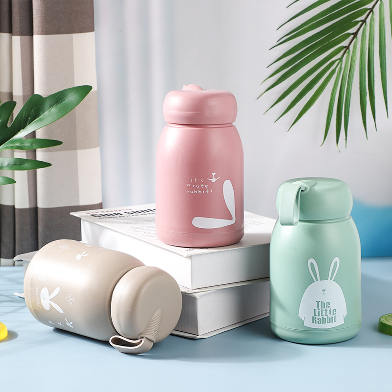 Cute rabbit Cup, creative and adorable glass cup, home girls' office water cup, opening event ground promotion advertising gift cup Specification drawing