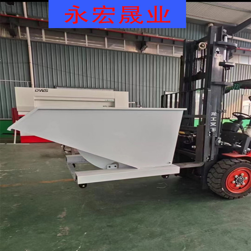 Hand-pushed garbage truck, CNC machine tool, waste dump truck, self-unloading forklift, dump box, industrial iron filings truck details Picture
