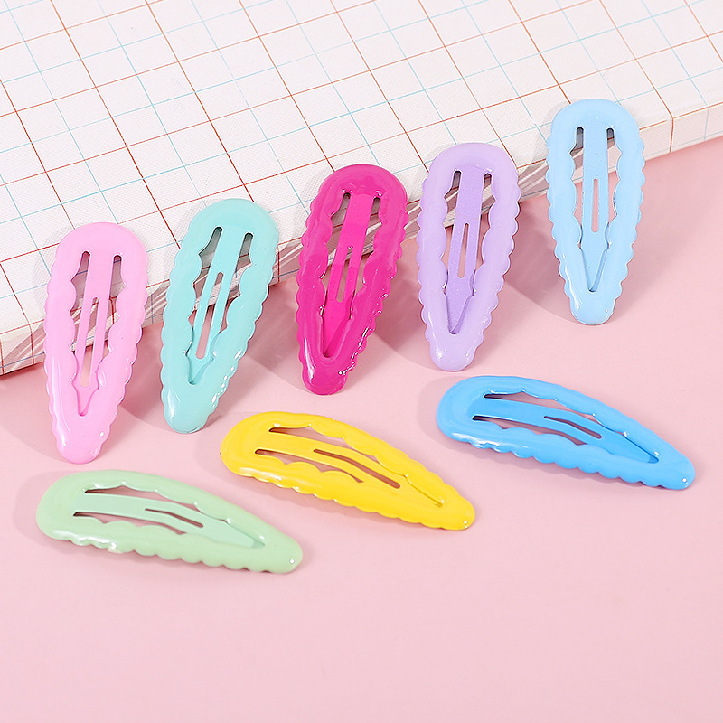 Cute dopamine hair clips diy base clips, hair accessories headwear, seamless hair clips diy base pieces, one-line bangs hair clips Application Scenario