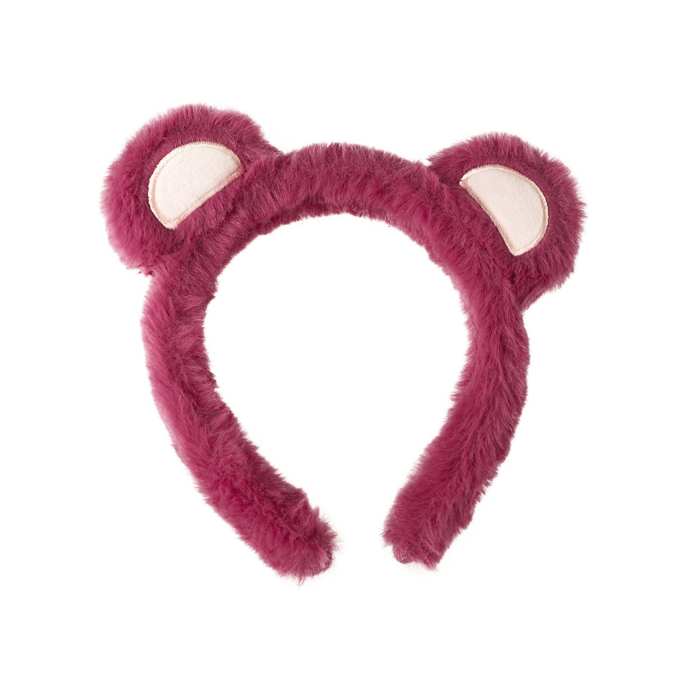 Qiyue Cross-border Autumn and Winter Bear High Skull Top plush Hair Band for Women, simple and high-end facial makeup headband and hair accessory wholesale Item Picture