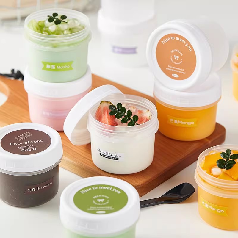 Pudding cup, Dudu Can, 100ml milk jelly ice cream, mousse cup, dry choke cold brew yogurt cup, dessert ice cream box full figure