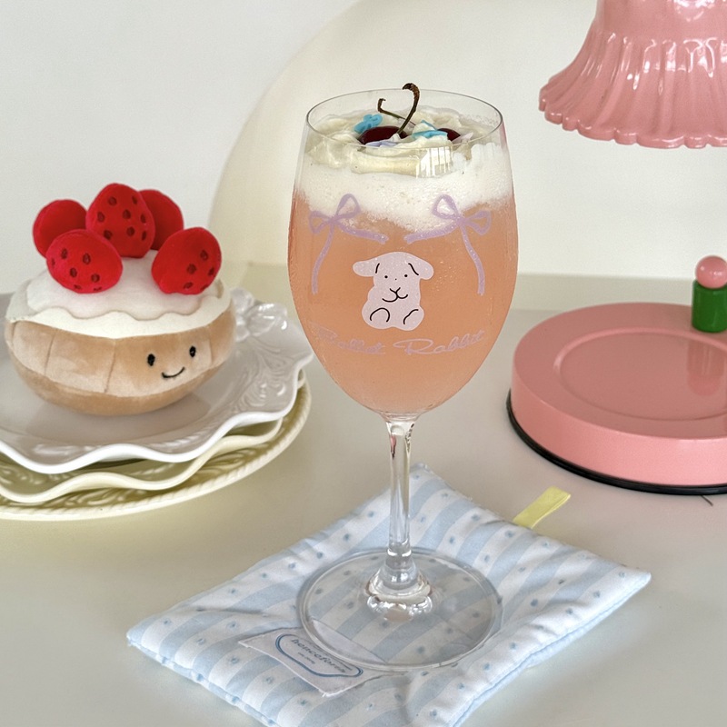 Customized tall glass, red wine glass, Korean Instagram popular glass cup, tall glass drink cup, high appearance level cocktail cup Specification drawing